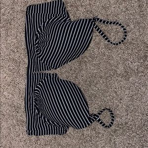 Striped bathing suit top